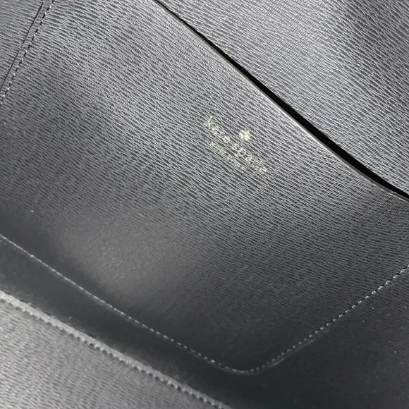 KATE SPADE DARCY LEOPARD LARGE SATCHEL SHOULDER BAG CROSSBODY TOTE LEATHER BLACK - Picture 7 of 9